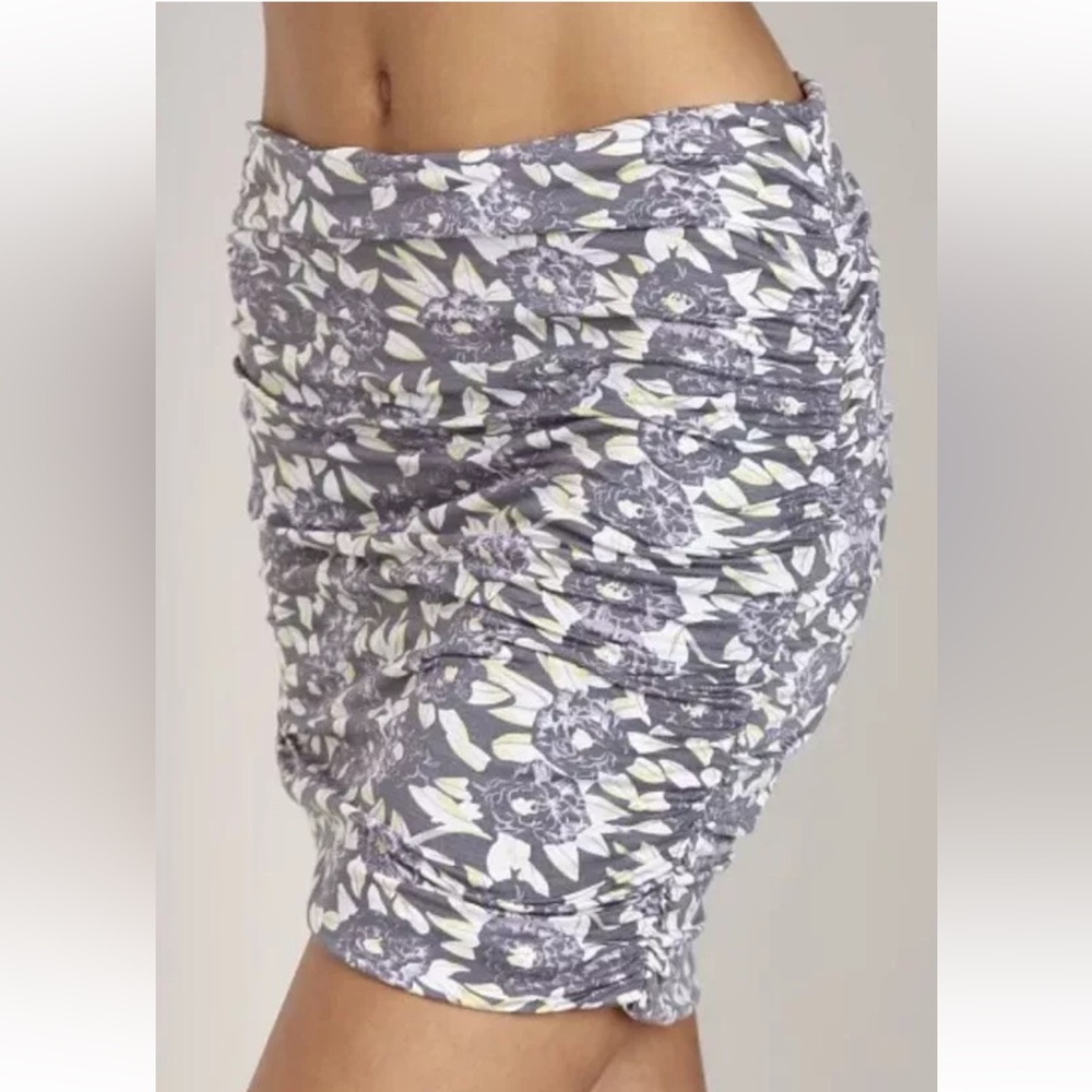 Free People Essential Scrunch Mini Skirt Floral Size M